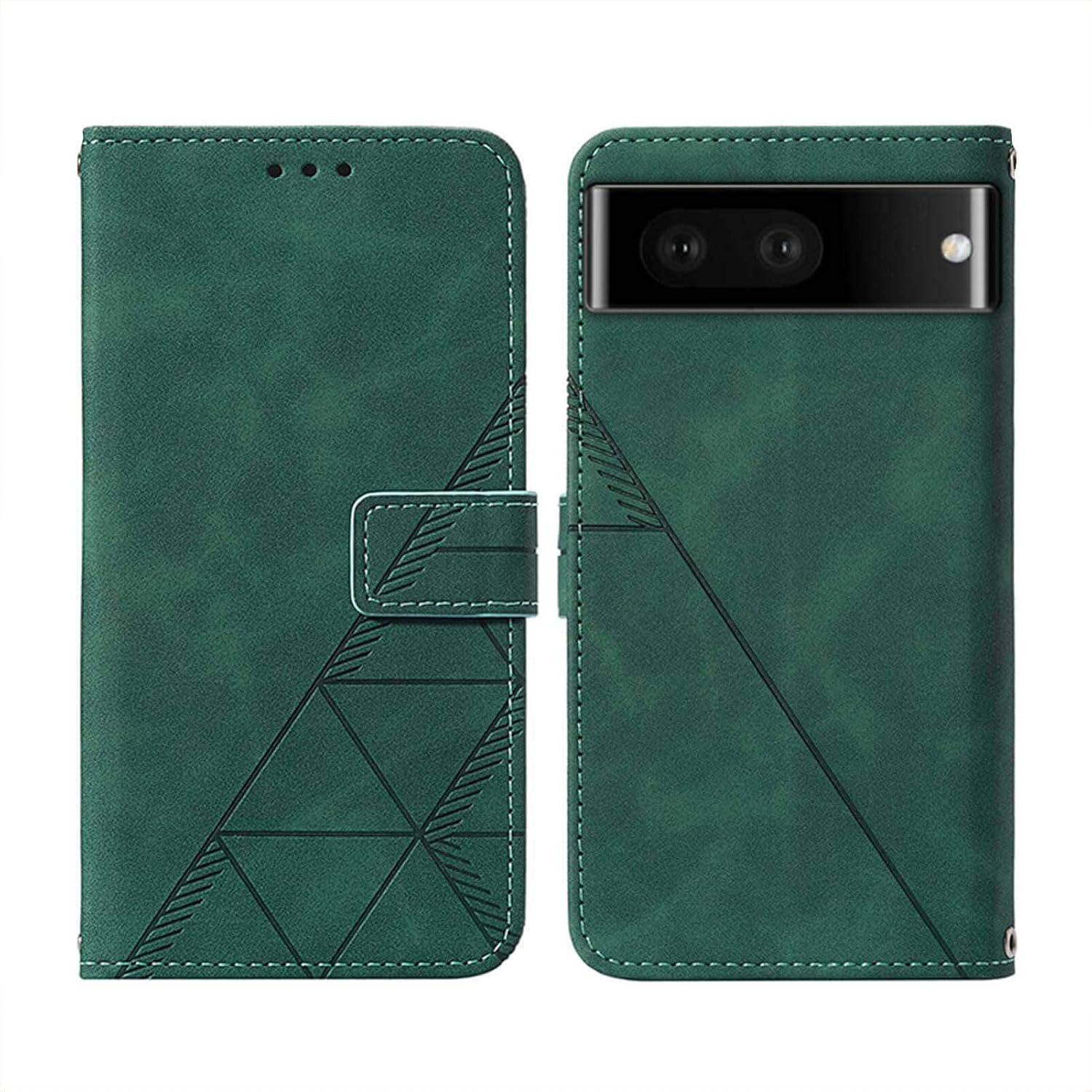Funda para Pixel 7a, cartera para Google Pixel 7a, ranuras para tarjetero, correa de muñeca de poliuretano termoplástico, funda de piel sintética