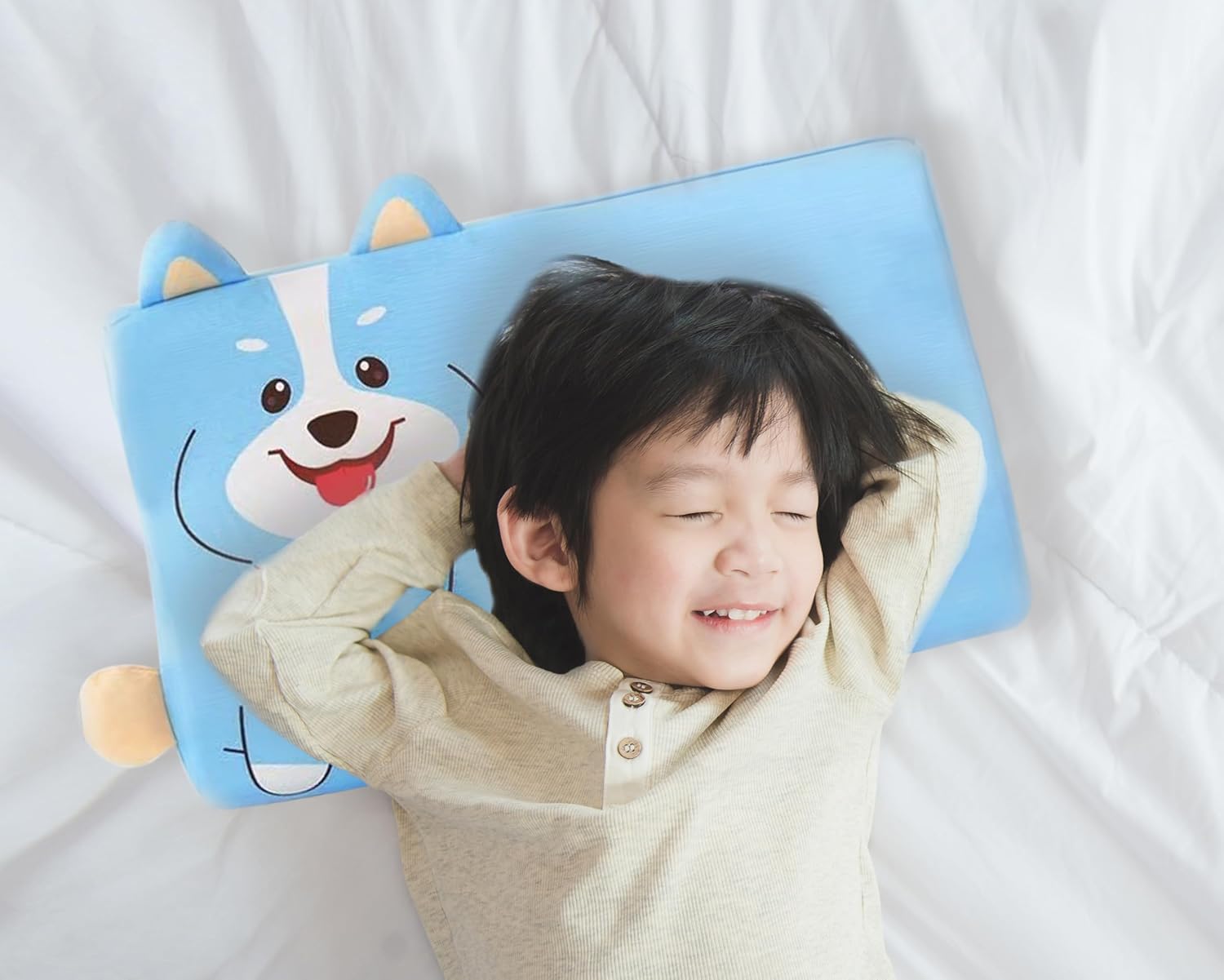 LovXtra, Almohada para niños pequeños para dormir. Almohada suave y pequeña de espuma viscoelástica transpirable para cama infantil. Funda de