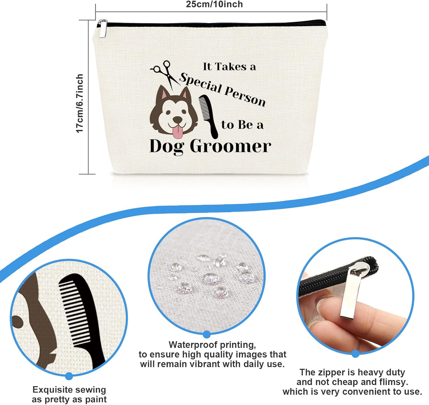 Bolsa de maquillaje para perros, Regalo para amantes de los perros 830_NO2