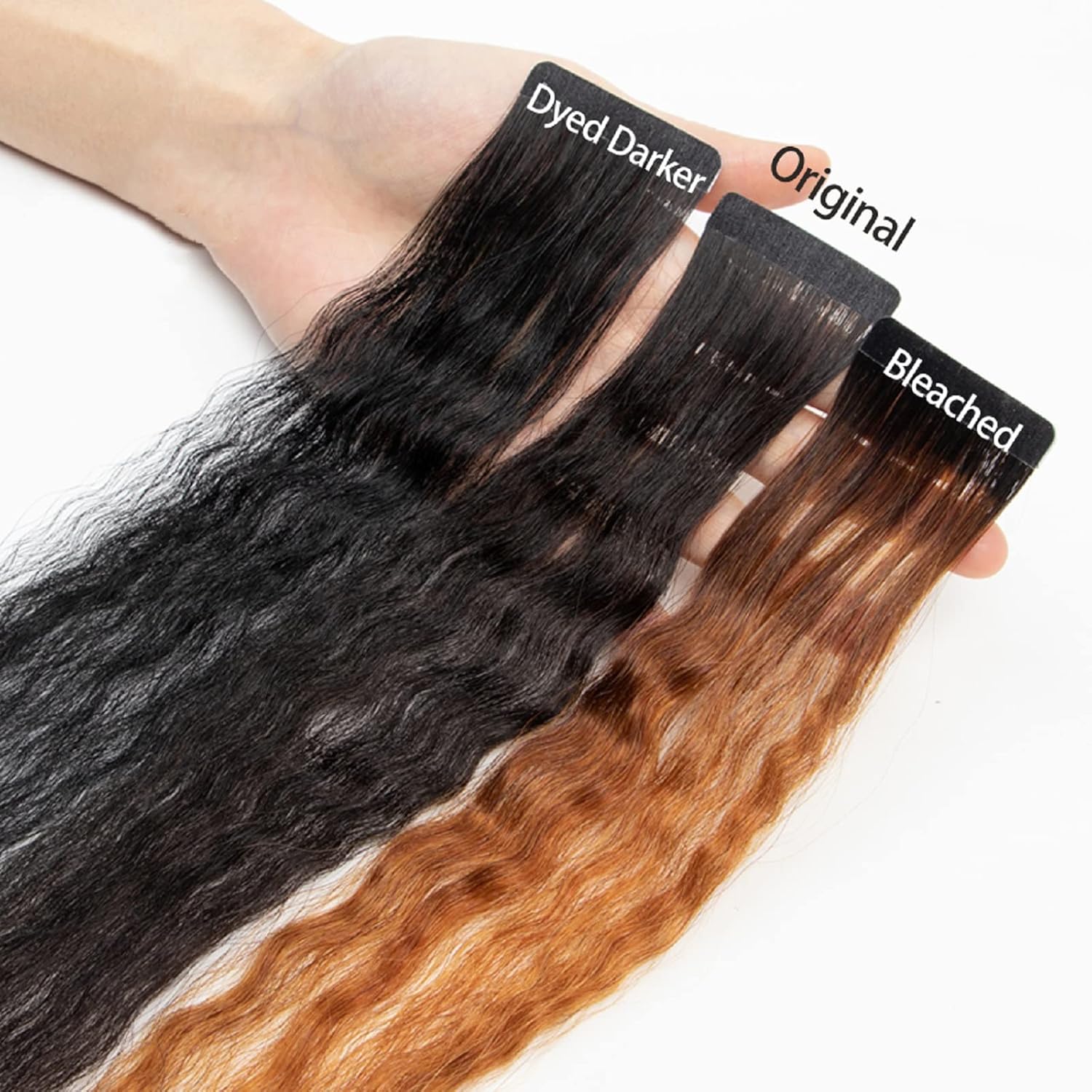 Yaki – Extensiones de cabello humano con cinta adhesiva para mujeres negras, 3.53 onzas, 40 unidades, color negro natural, extensiones de cabello