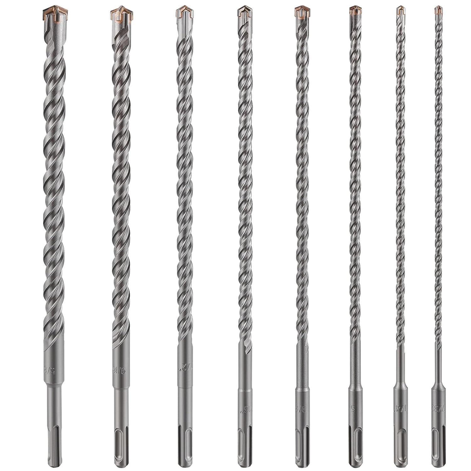 Wensilon Broca de hormigón alargamiento de 3 piezas de 12 “x 12″-10” Material de carburo de doble rosca de tipo cruzado adecuado para hormigón,