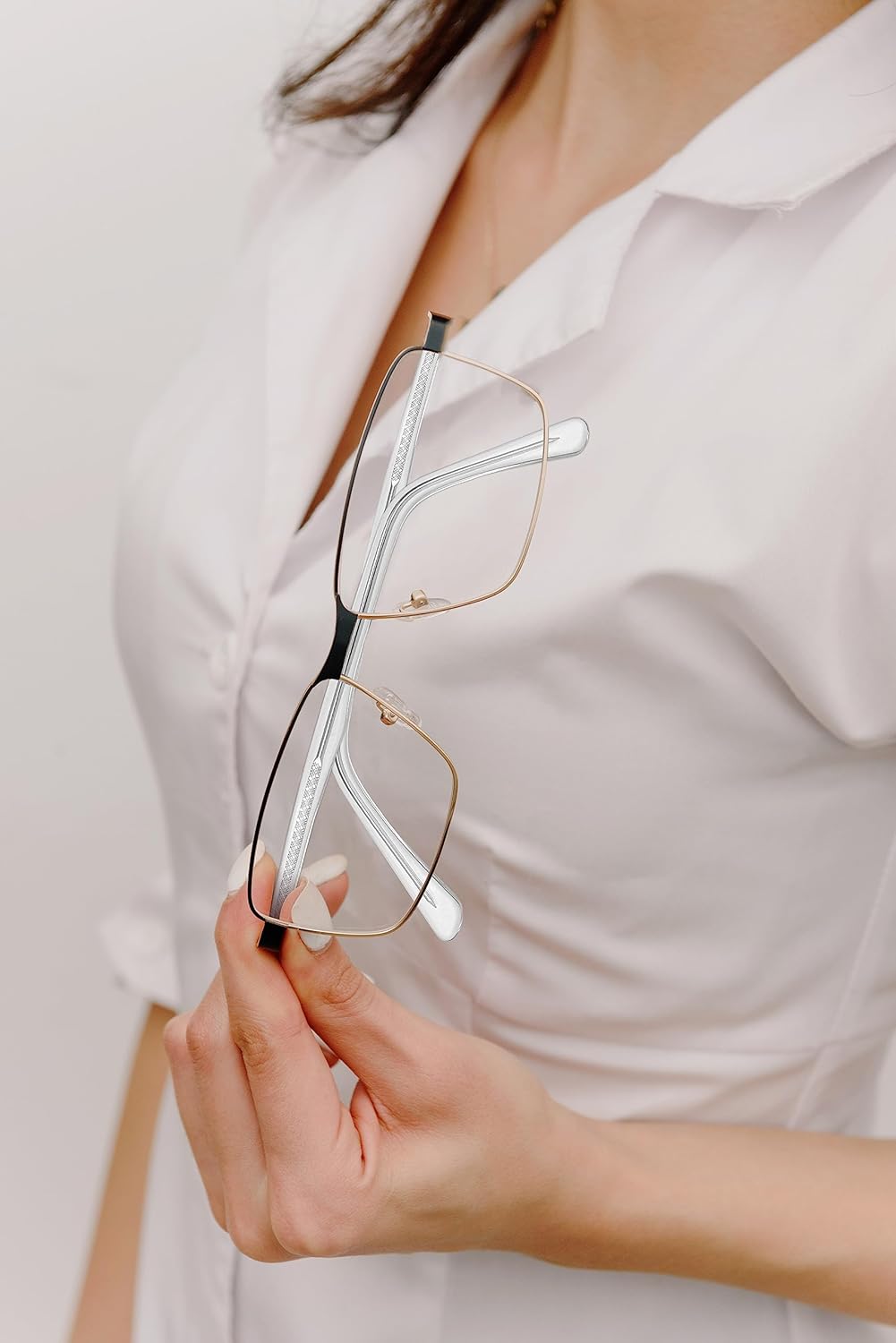 1 par de brazos de repuesto de lentes de metal y multifuncionales 3 en 1 destornillador, herramientas de reparación de gafas, accesorios de repuesto