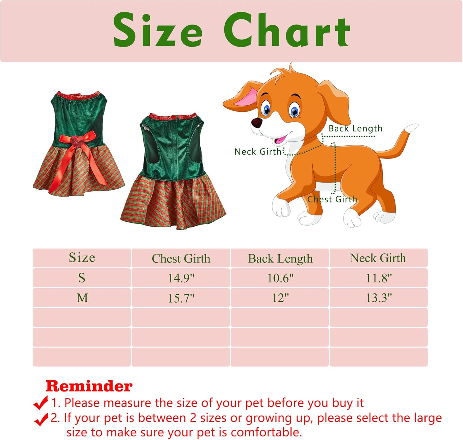 Vestido de Navidad para perro, disfraz de perro a cuadros con lazo, ligero rojoverde, disfraz de perrito ropa para mascotas, ropa para gatos, fiesta