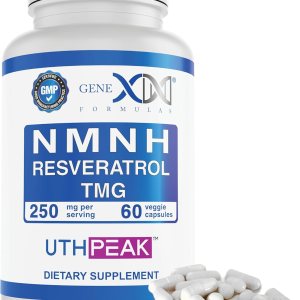GENEX 250mg NMNH + Resveratrol + TMG (60 cápsulas – 30 porciones)  NMNH (mononucleótido de dihidronicinamida) + 98% de resveratrol + TMG para un GENEX 250mg NMNH + Resveratrol + TMG (60 cápsulas – 30 porciones)  NMNH (mononucleótido de dihidronicinamida) + 98% de resveratrol + TMG para un
