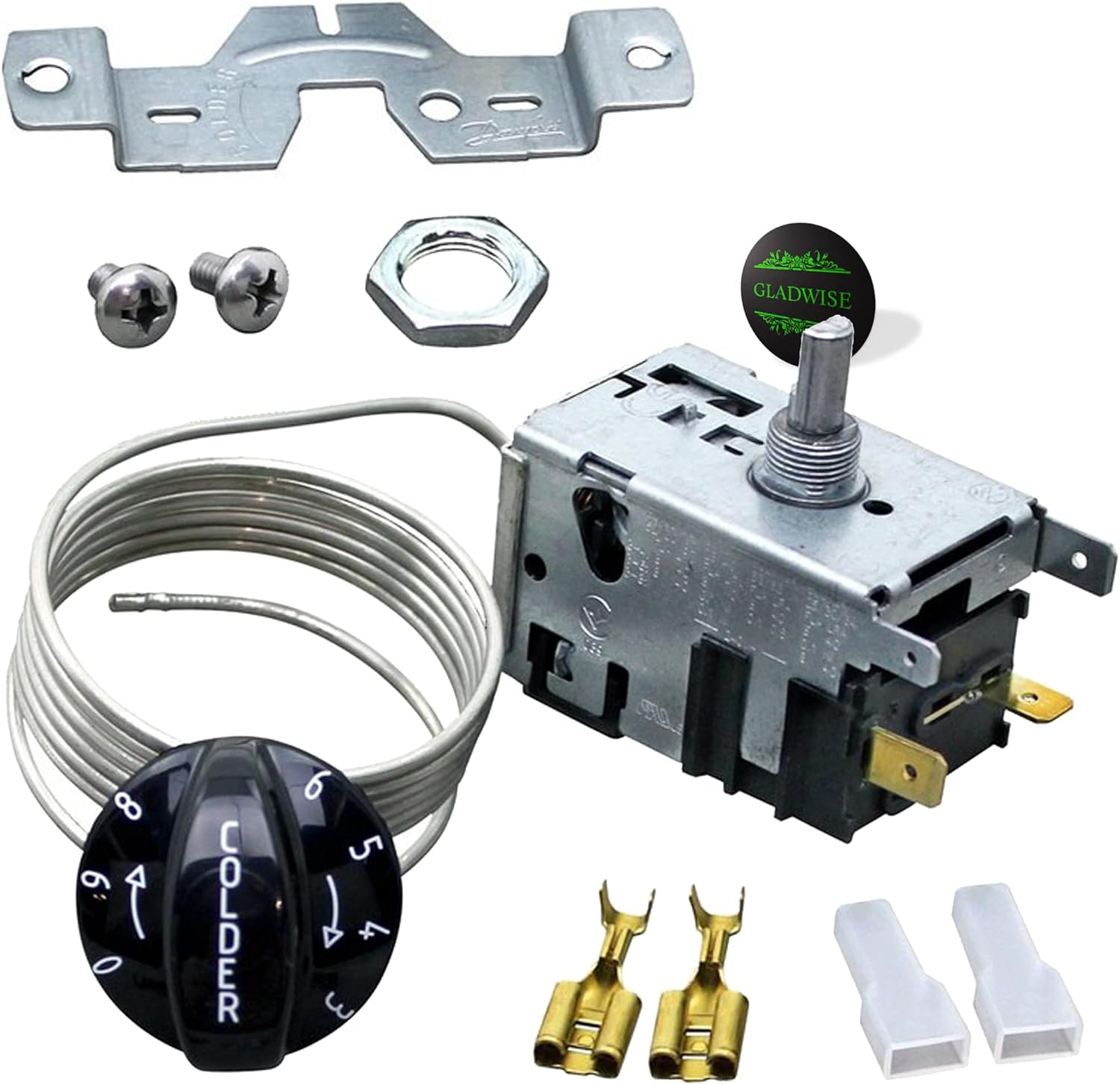 TRUE – Kit de control de temperatura 800393 800306 – Termostato de piezas de refrigerador 831932, 461387. Pieza de repuesto original OEM con