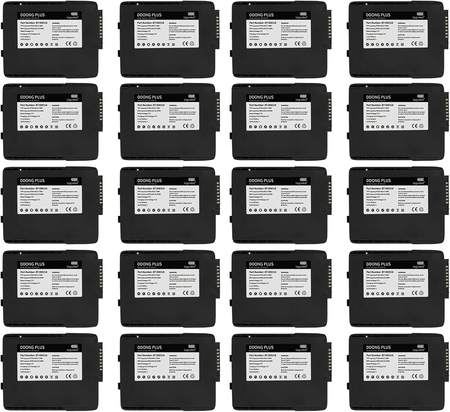 (20 piezas) BT-000318 Batería BT-000318-01 capacidad mejorada para Symbol Motorola Zebra TC77 Batería TC75 TC70 TC55 TC72 TC70x TC75x TC700H TC77HL