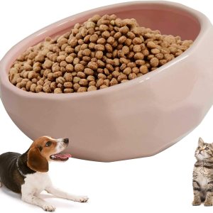 kathson Cuenco de cerámica inclinado para perros y gatos, cuencos de agua inclinados de 15 para alimentación cómoda para mascotas, comedero pesado kathson Cuenco de cerámica inclinado para perros y gatos, cuencos de agua inclinados de 15 para alimentación cómoda para mascotas, comedero pesado