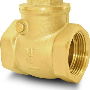 Válvula de retención horizontal NPT de 1-14 pulgadas, válvula de retención giratoria de latón sin retorno para evitar el reflujo de agua, válvula de Válvula de retención horizontal NPT de 1-14 pulgadas, válvula de retención giratoria de latón sin retorno para evitar el reflujo de agua, válvula de