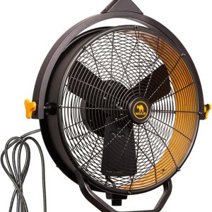 Mule 52007-45 Ventilador de garaje con cable enchufable montado en el techo de 18 pulgadas de 3 velocidades sin control remoto – negroamarillo Mule 52007-45 Ventilador de garaje con cable enchufable montado en el techo de 18 pulgadas de 3 velocidades sin control remoto – negroamarillo
