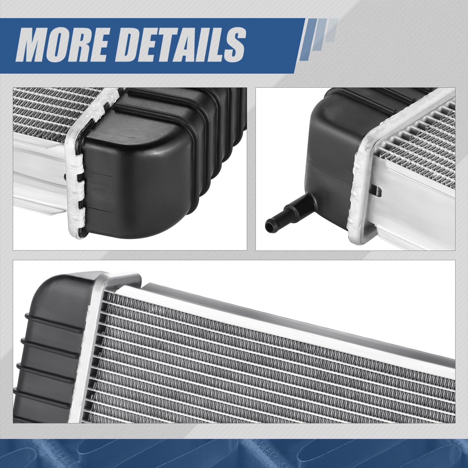 Auto Dynasty Radiador de enfriamiento de 2 filas de estilo fábrica compatible con International 4100 4300 4400 2005-2007, núcleo de aluminio