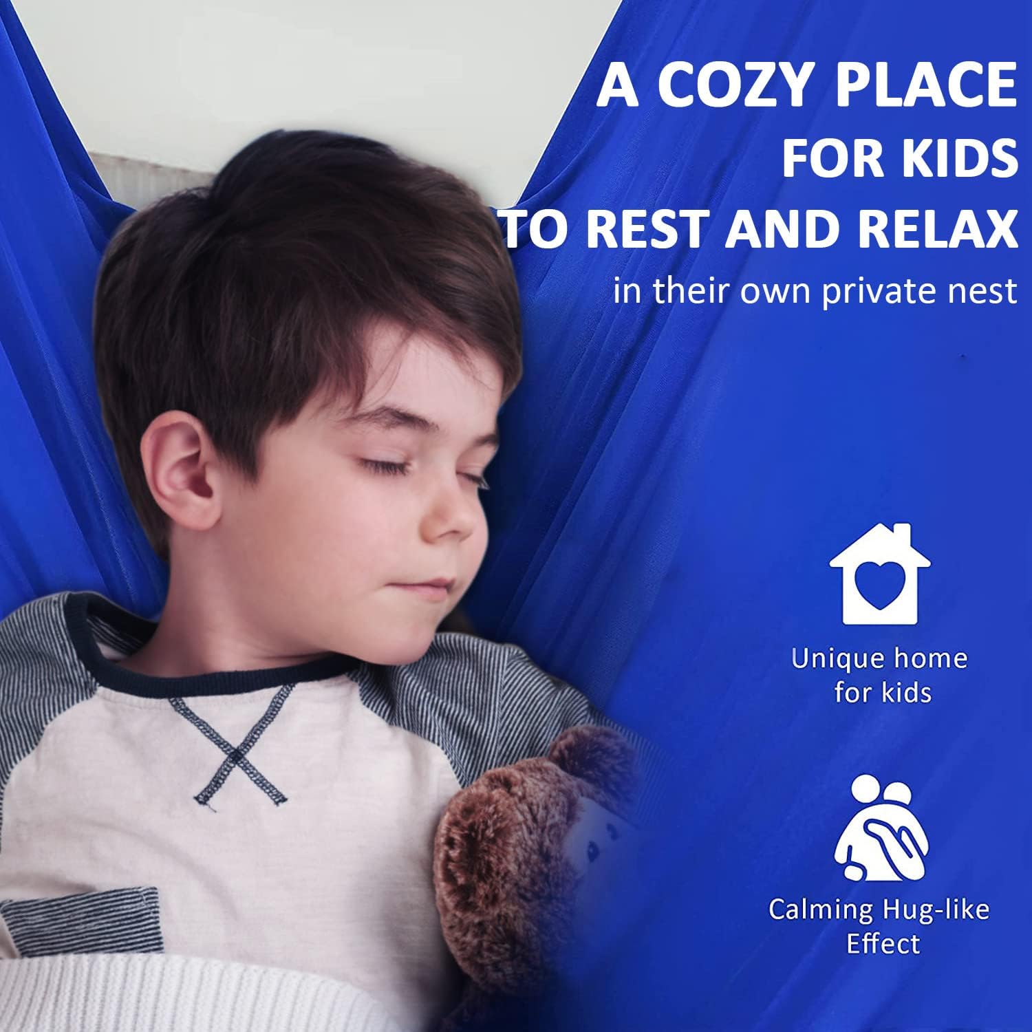 Columpio sensorial para niños en interiores accesorios incluidos Columpio de terapia para interiores y exteriores, hamaca para niños con necesidades