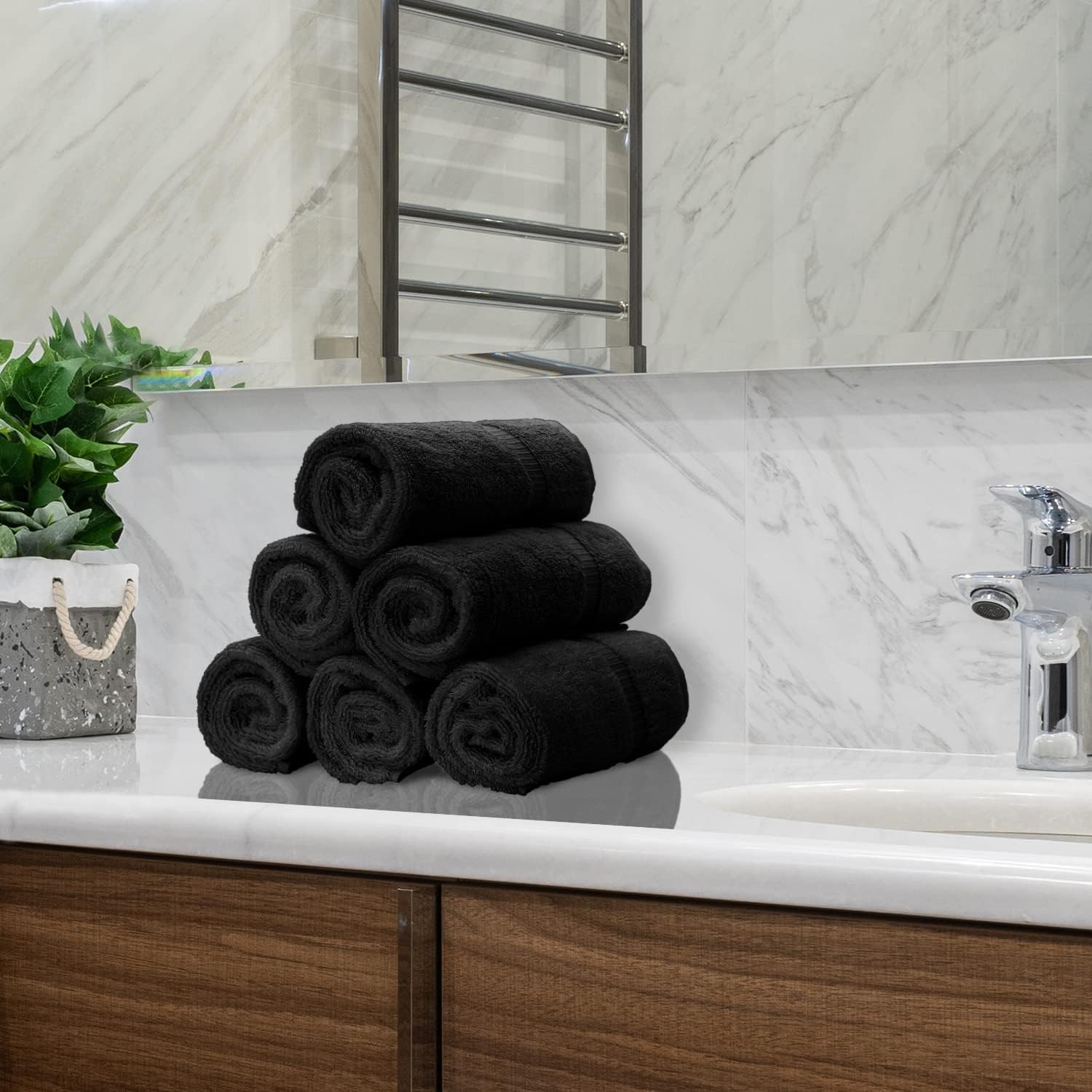 Toalla de mano con monograma, regalo personalizado, 16 x 30 pulgadas, extra absorbente, 100% algodón turco, acabado de rizo suave, para baño, cocina
