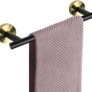 NearMoon – Barra para toallas de baño, accesorios de baño de acero inoxidable, para toalla de ducha para baño, soporte de toalla montado en la pared NearMoon – Barra para toallas de baño, accesorios de baño de acero inoxidable, para toalla de ducha para baño, soporte de toalla montado en la pared