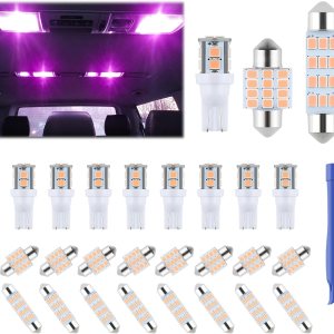 Juego de 24 bombillas LED para interior de automóvil, 194 T10 DE3175 578, 1.220 in, 1.654 in, luces de repuesto interiores para mapa, placa de Juego de 24 bombillas LED para interior de automóvil, 194 T10 DE3175 578, 1.220 in, 1.654 in, luces de repuesto interiores para mapa, placa de