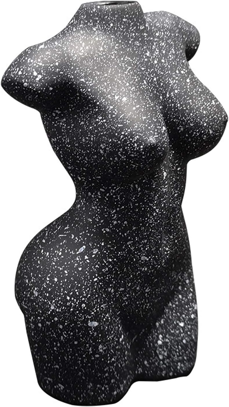 Lemonadeus Florero femenino con forma de florero de cuerpo florero florero de cuerpo femenino Soporte de flor Soporte de incienso Florero de