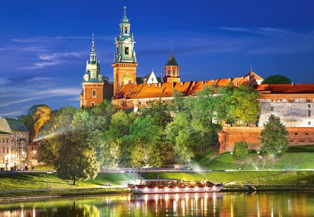 Castorland Castillo de Wawel por la noche, rompecabezas de Polonia (1000 piezas)