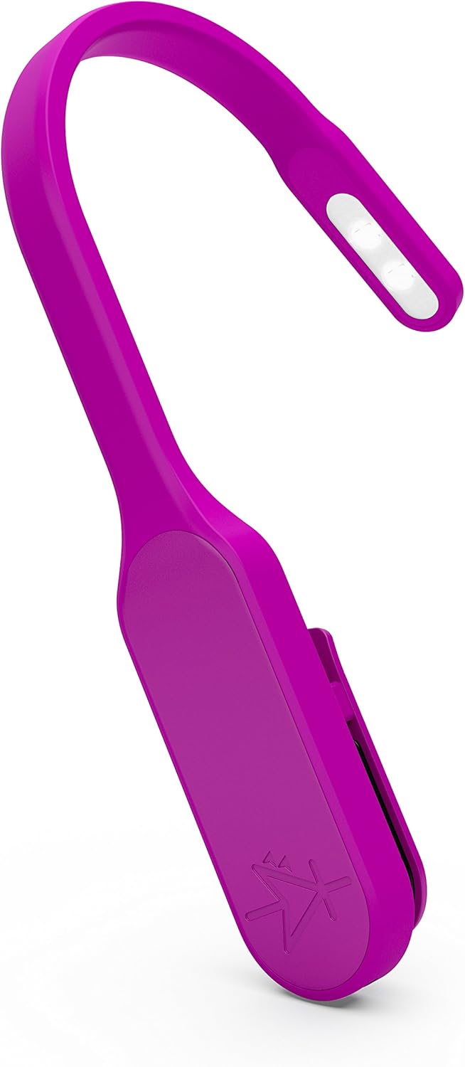 The Original Mighty Bright – Luz de lectura recargable con clip, luz LED cálida para el cuidado de los ojos, flexible, duradera, regulable, perfecta
