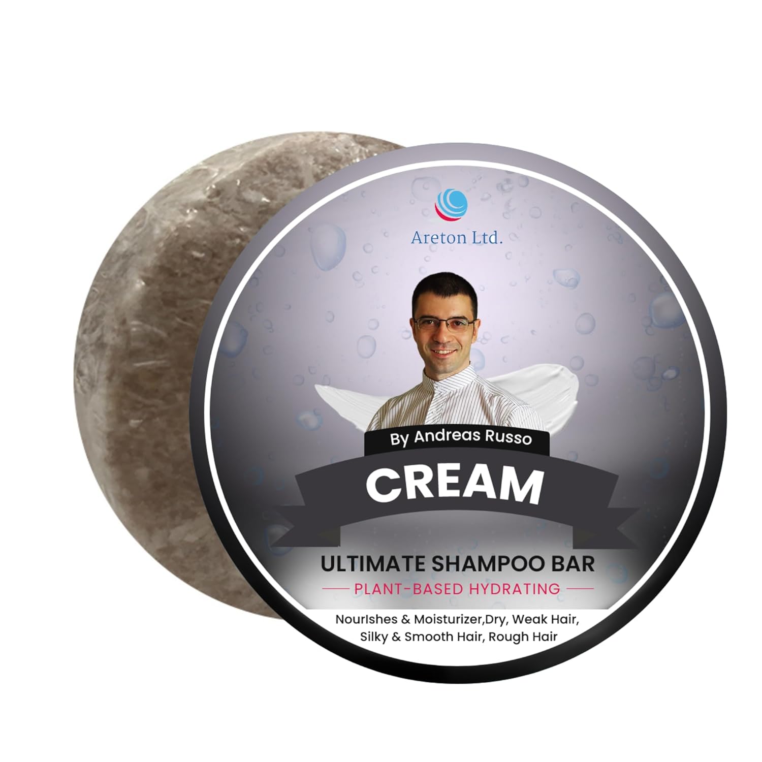 Barra de champú sólido  Barra de champú de árbol de té para fortalecer  Ayuda a secar el cabello  Limpieza profunda  Todo natural  Hidratante  Barra