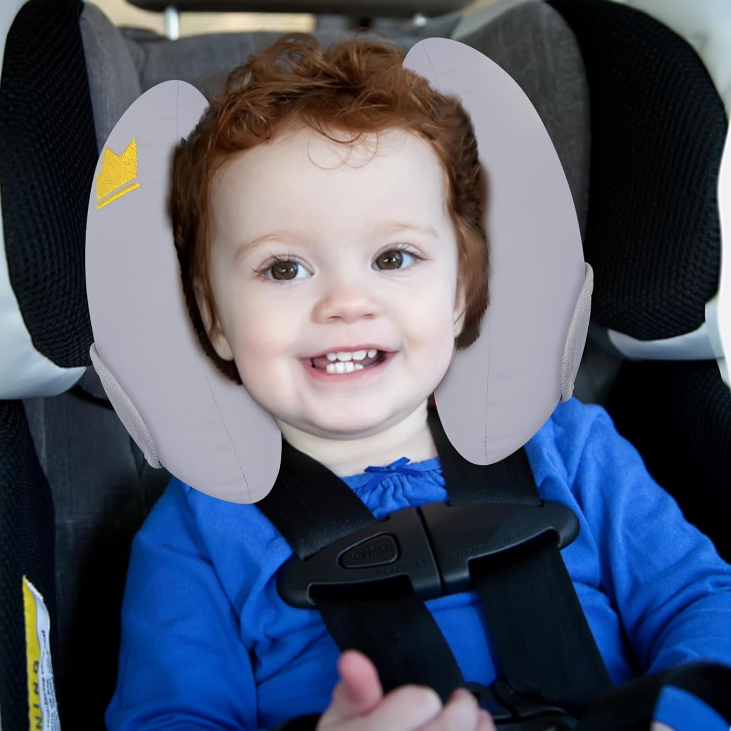 Cochecito de apoyo para la cabeza del asiento de automóvil para bebé, reposacabezas ajustable para asiento de automóvil, plátano en forma de U,