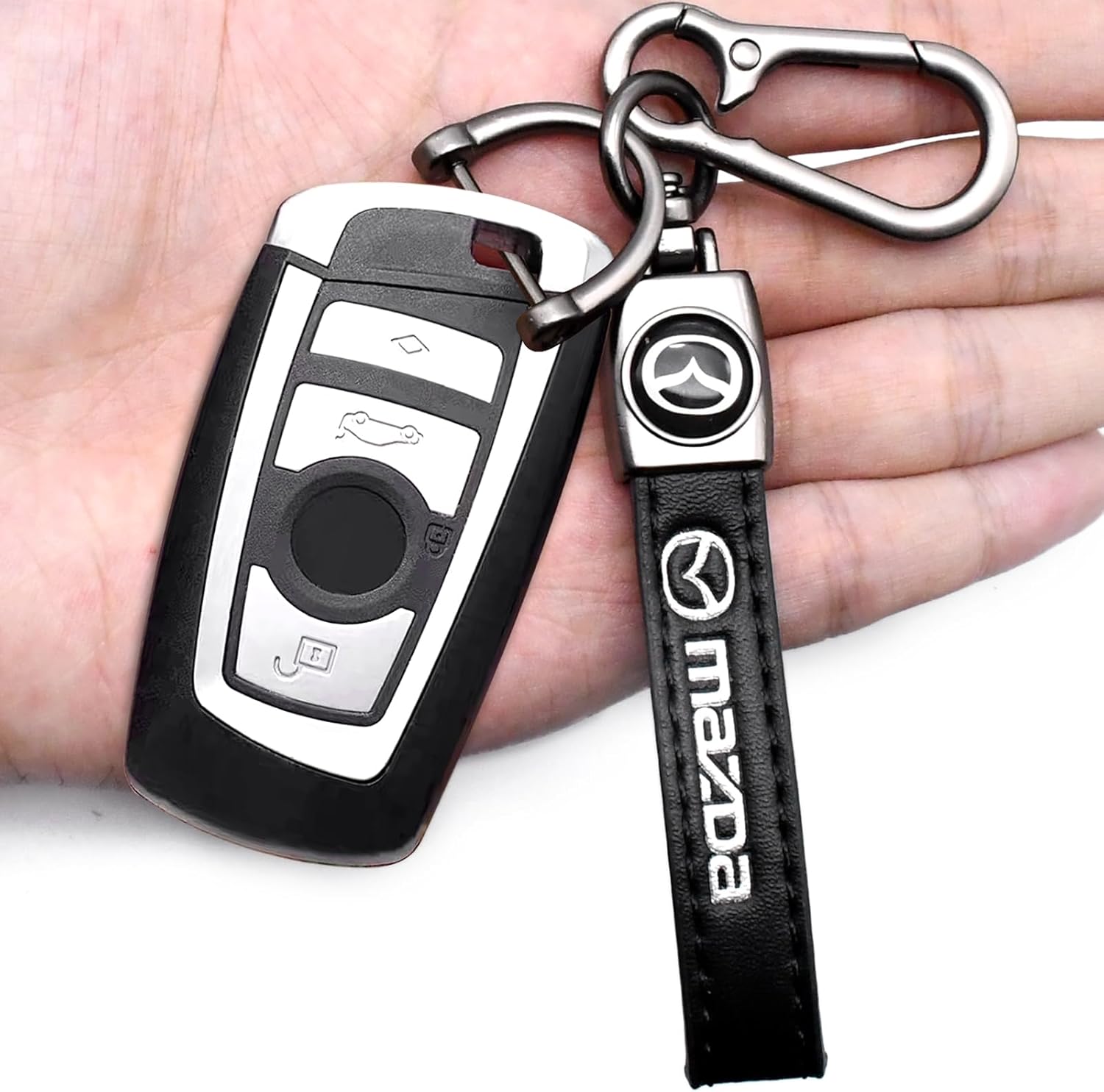 Car Keychain Universal Heavy Duty Metal Key Chain Accessories Car Fob Key Keychain Holder with 360 Degree Rotatable
