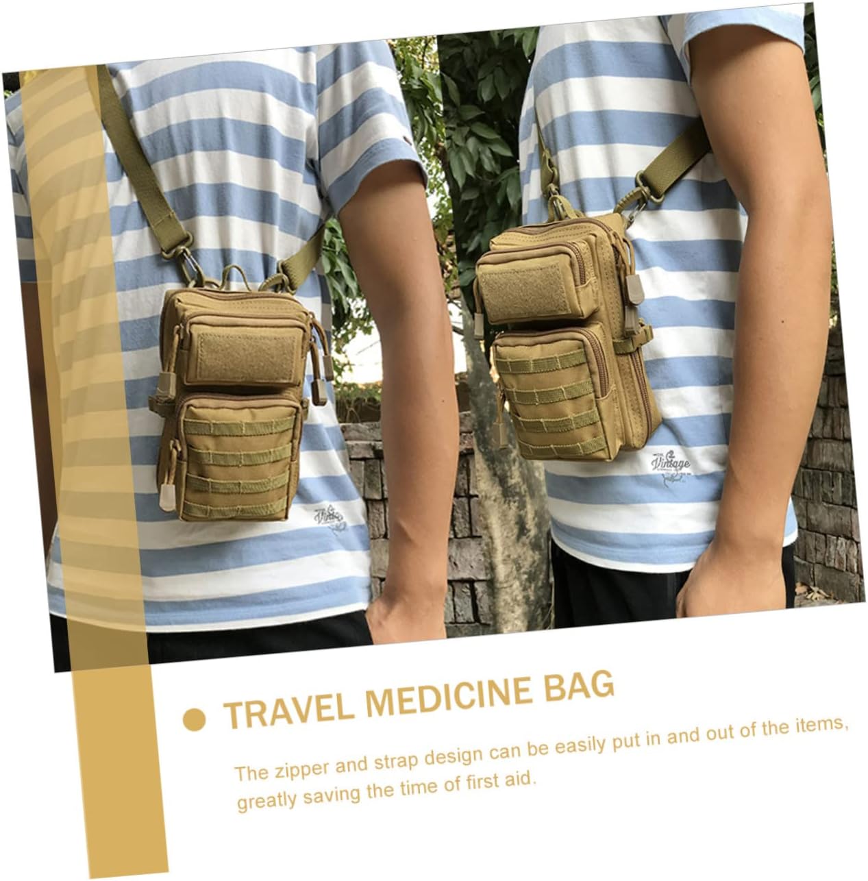 Healeved 2 uds. Bolsa de primeros auxilios para senderismo, bolsa de suministros de emergencia, bolsa de pecho para mujer, bolsa cruzada para