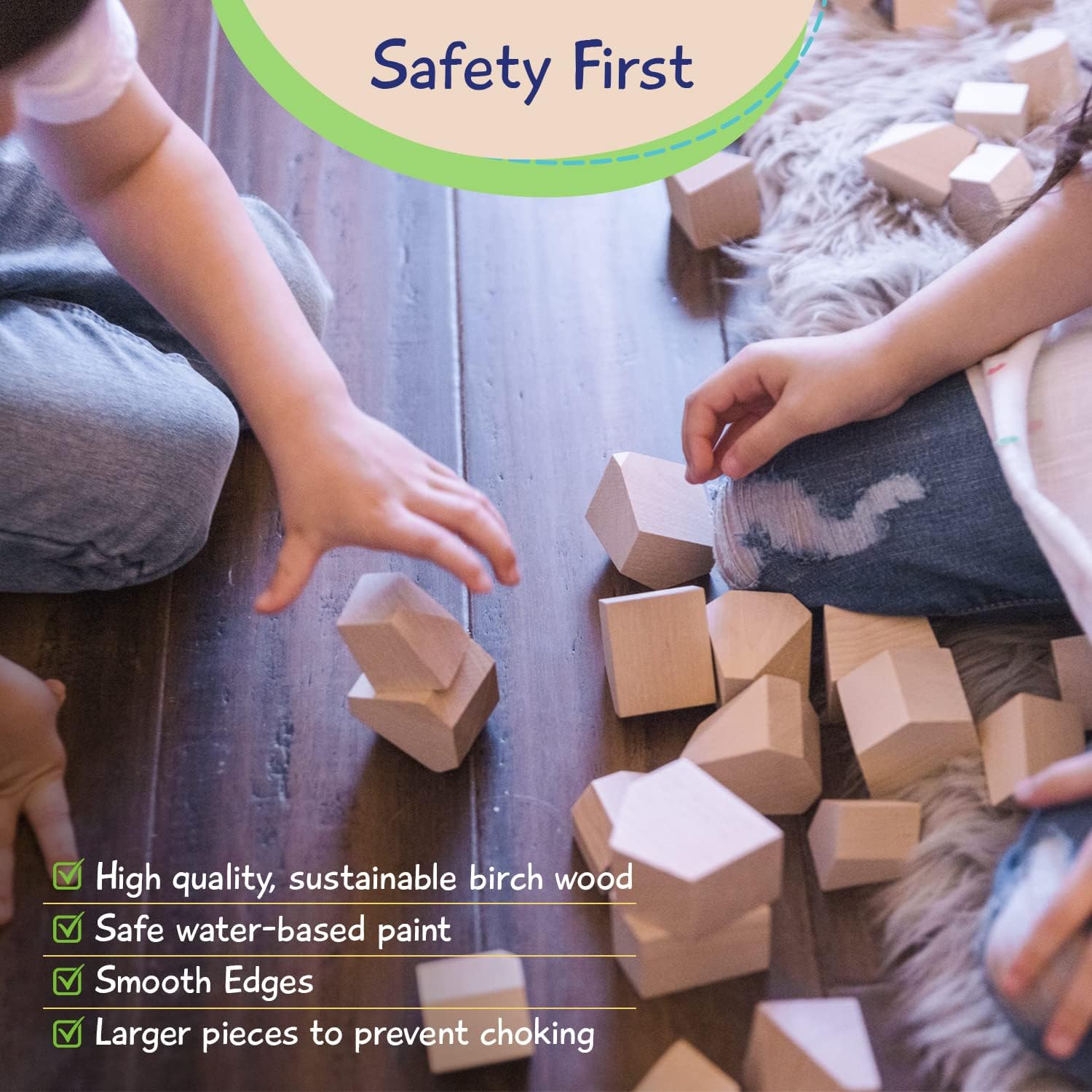 JOY2B Juguetes para niños pequeños, bloques apilables de madera, juguetes Montessori para niños y niñas, juguetes de madera para niños, juguetes