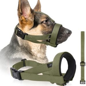 HEELE Bozal para perro de tamaño mediano y grande, para dejar de morder, ladrar y masticar, suave y transpirable, bebible con lazo ajustable, bozal HEELE Bozal para perro de tamaño mediano y grande, para dejar de morder, ladrar y masticar, suave y transpirable, bebible con lazo ajustable, bozal