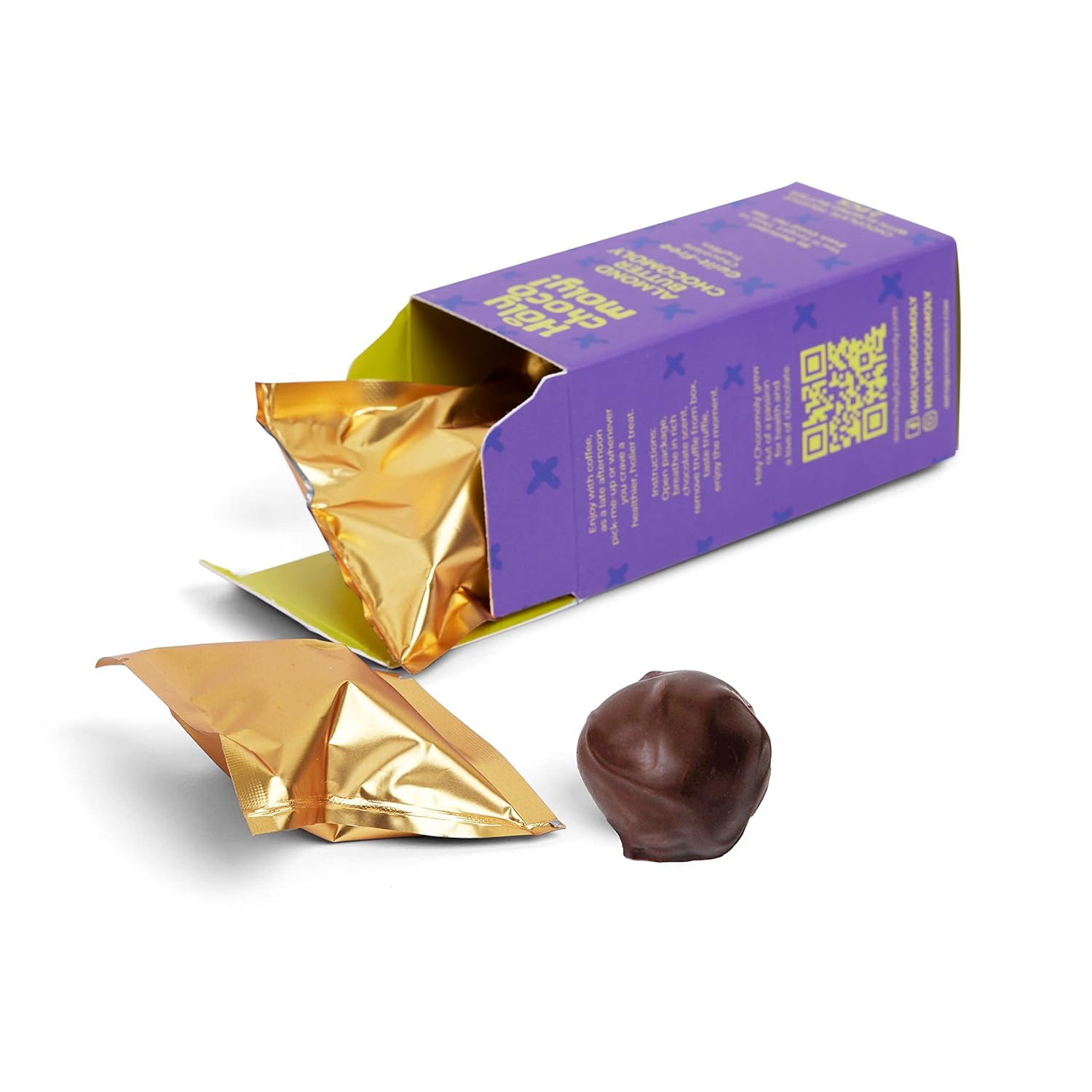 Trufas de chocolate con mantequilla de almendras, 45 calorías, bajas en azúcar refinada, hechas con dátiles y mantequillas de nueces reales,