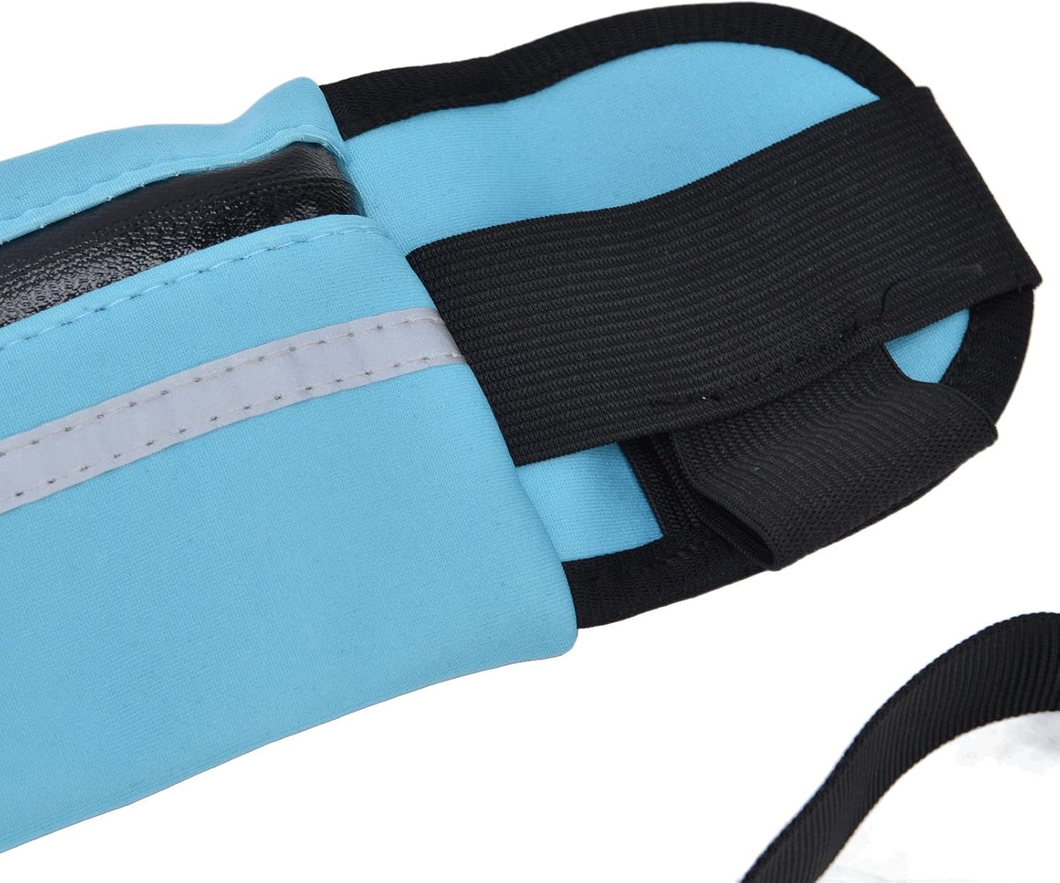Correa de manos para perro con bolsa de cremallera para cachorro Cinto Correr, elástica duradera con tiras reflectantes, cinturón ajustable para