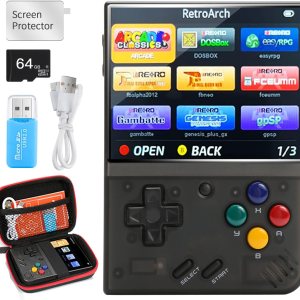 Miyoo Mini Plus, consola de juegos de mano retro con tarjeta TF de 64G, compatible con más de 10000 juegos, emulador de consola de juegos portátil Miyoo Mini Plus, consola de juegos de mano retro con tarjeta TF de 64G, compatible con más de 10000 juegos, emulador de consola de juegos portátil