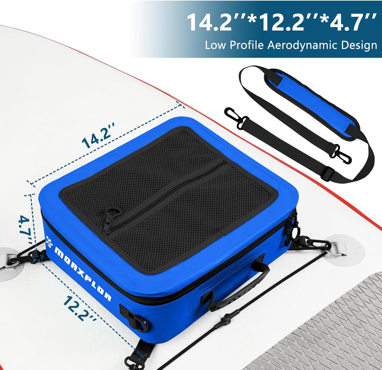Bolsa impermeable de PVC para cubierta de paddleboard, 12 latas Sup Deck Cooler Bag, bolsa más fresca para paddleboard, bolsa aislante suave para