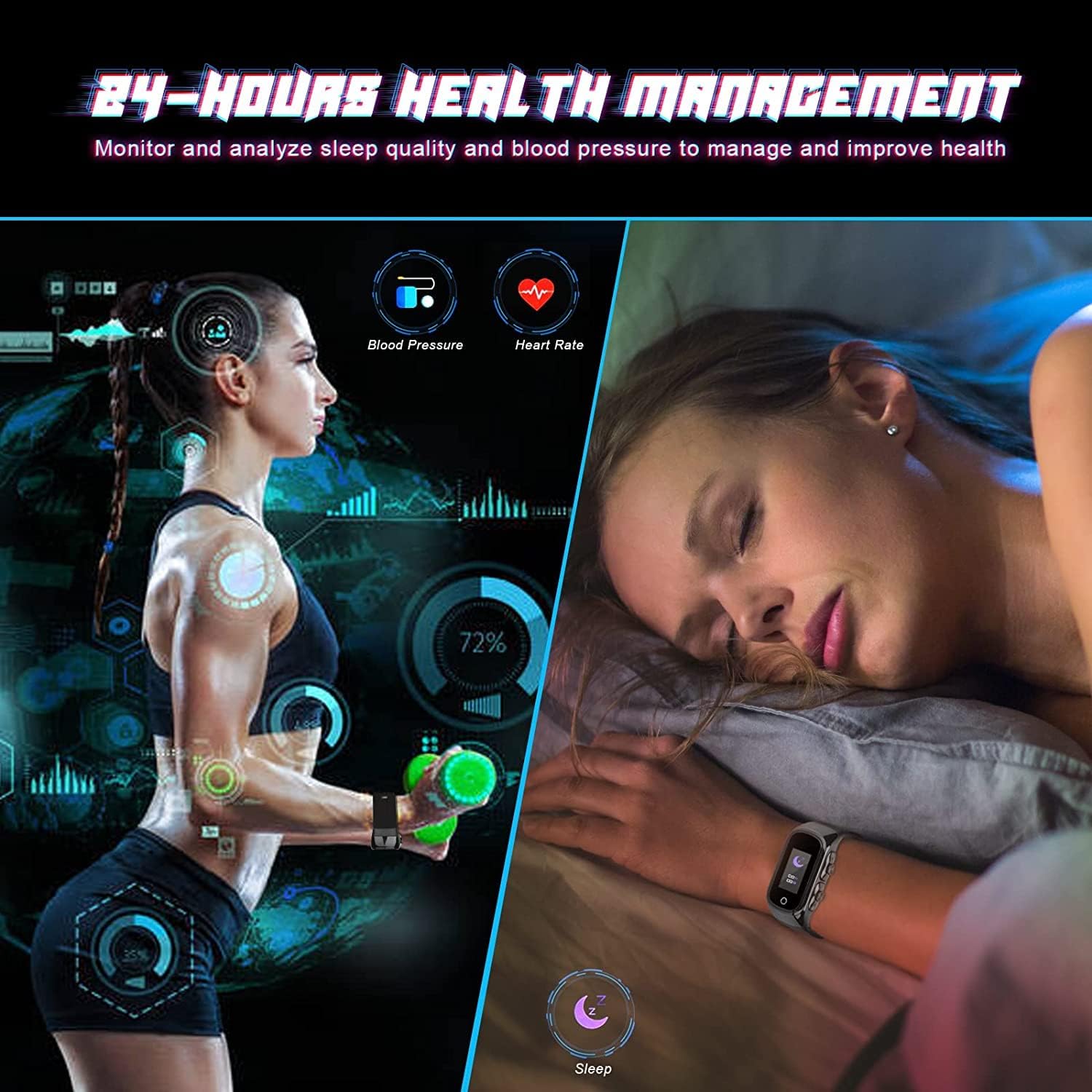 Reloj inteligente con auriculares para mujeres y hombres, reloj de seguimiento de actividad física combinado con auriculares Bluetooth que pueden