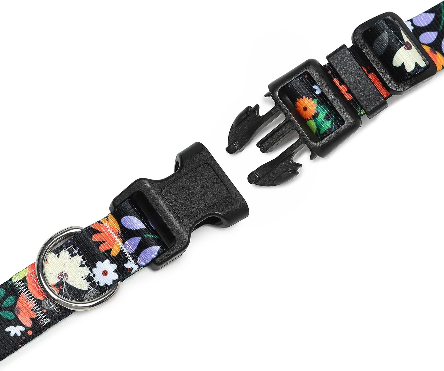 Mercano Collar ajustable para perro  Patrones de diseño especial, collar de nailon suave cómodo y duradero para mascotas para perros pequeños,