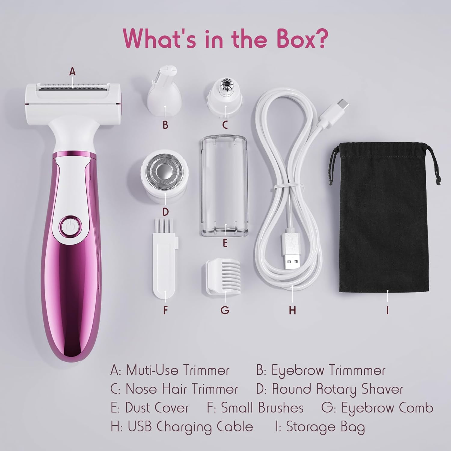 SEABIRD Maquinillas de afeitar eléctricas para mujeres, depiladoras inalámbricas recargables para depilación para piernas, cara, brazos, bikini,