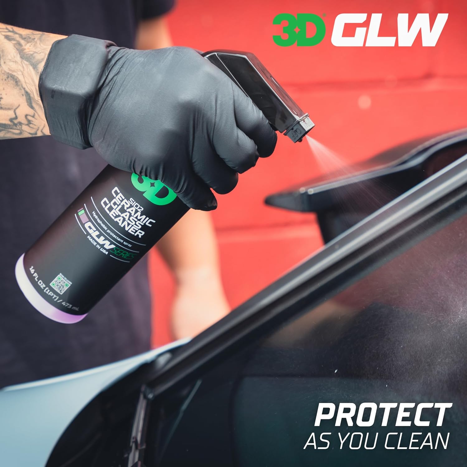 3D SiO2 Limpiador de vidrio de cerámica, serie GLW, repelente al agua y a la lluvia, limpiador de vidrio cerámico protector para todo tipo de clima,