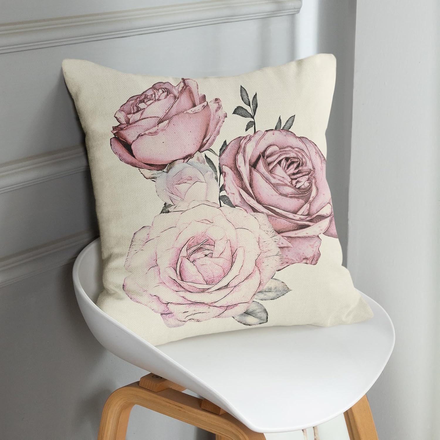 Juego de 4 fundas de almohada decorativas para decoración del hogar, 18 x 18 pulgadas, fundas de almohada decorativas para sofá y exteriores