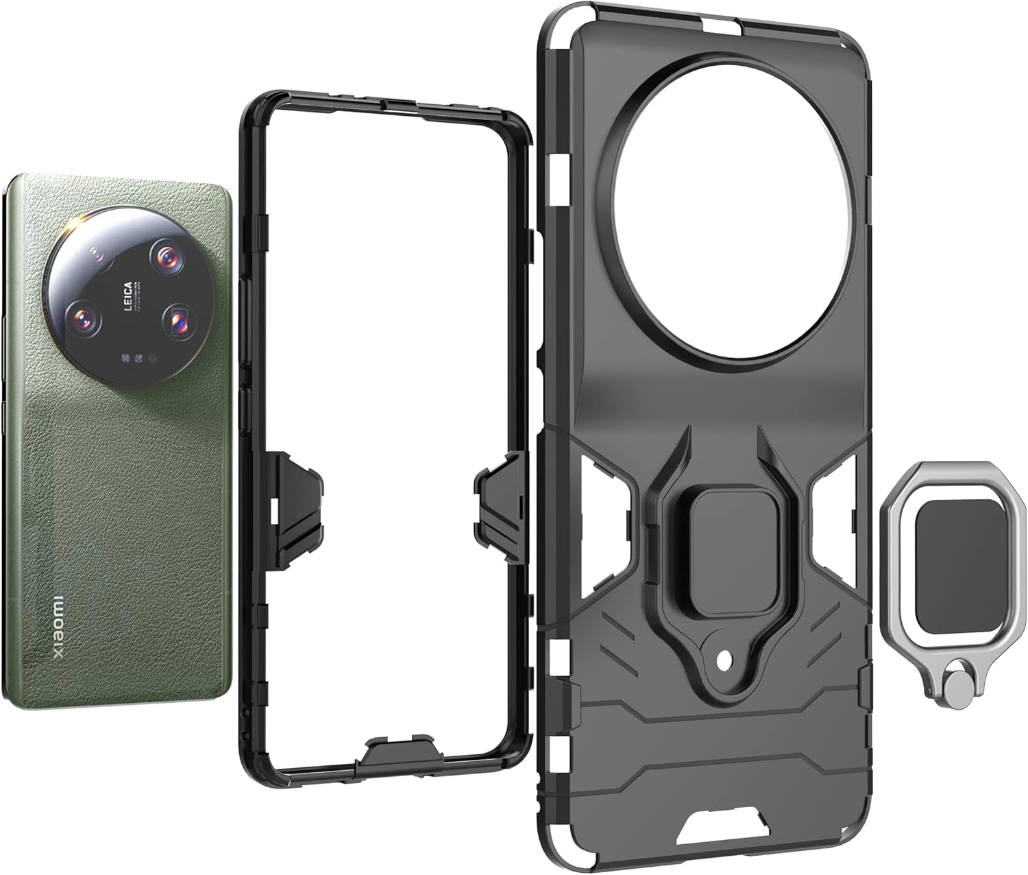 Funda para Xiaomi 13 Ultra Caso,Soporte de montaje magnético para coche Carcasa para Xiaomi Mi 13 Ultra 5G Case Negro