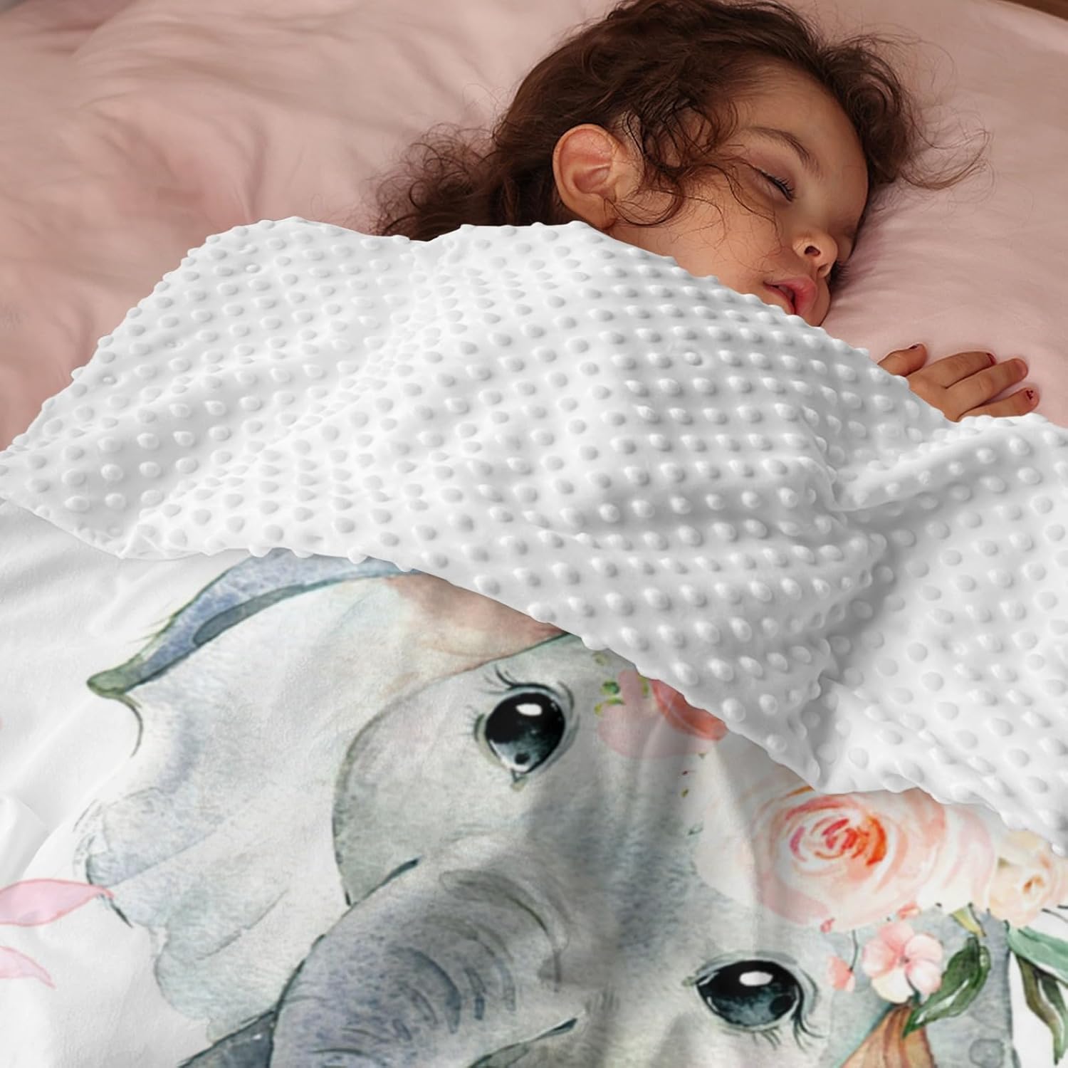 Manta personalizada con nombre, lindos diseños de elefantes Minky de felpa, manta personalizada para recién nacidos con nombre, el mejor regalo para
