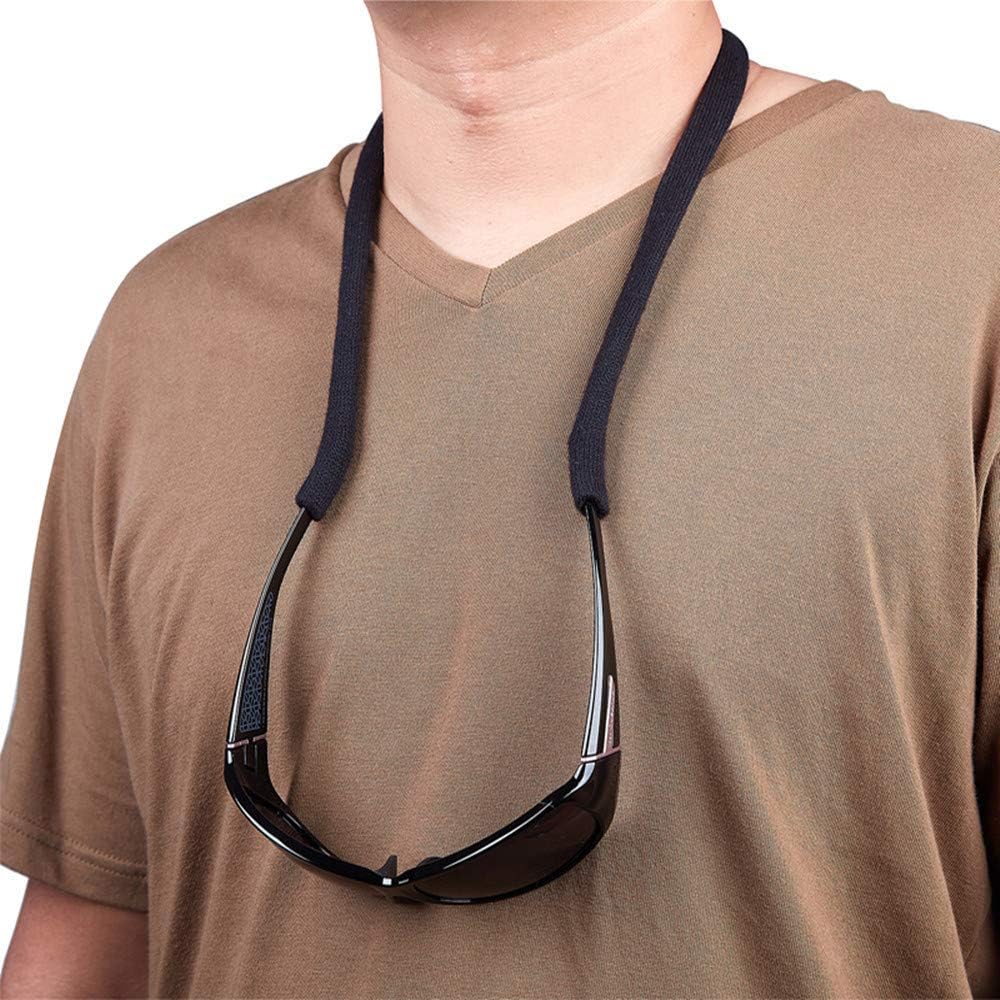 Correa de lentes de sol ajustable con cuerda de extremo estándar, paquete de 2