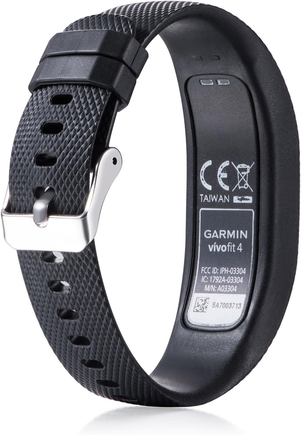Compatible con Garmin Vivofit 4 Band, correa de repuesto de silicona para Garmin Vivofit 4 (sin rastreador (negro, grande)