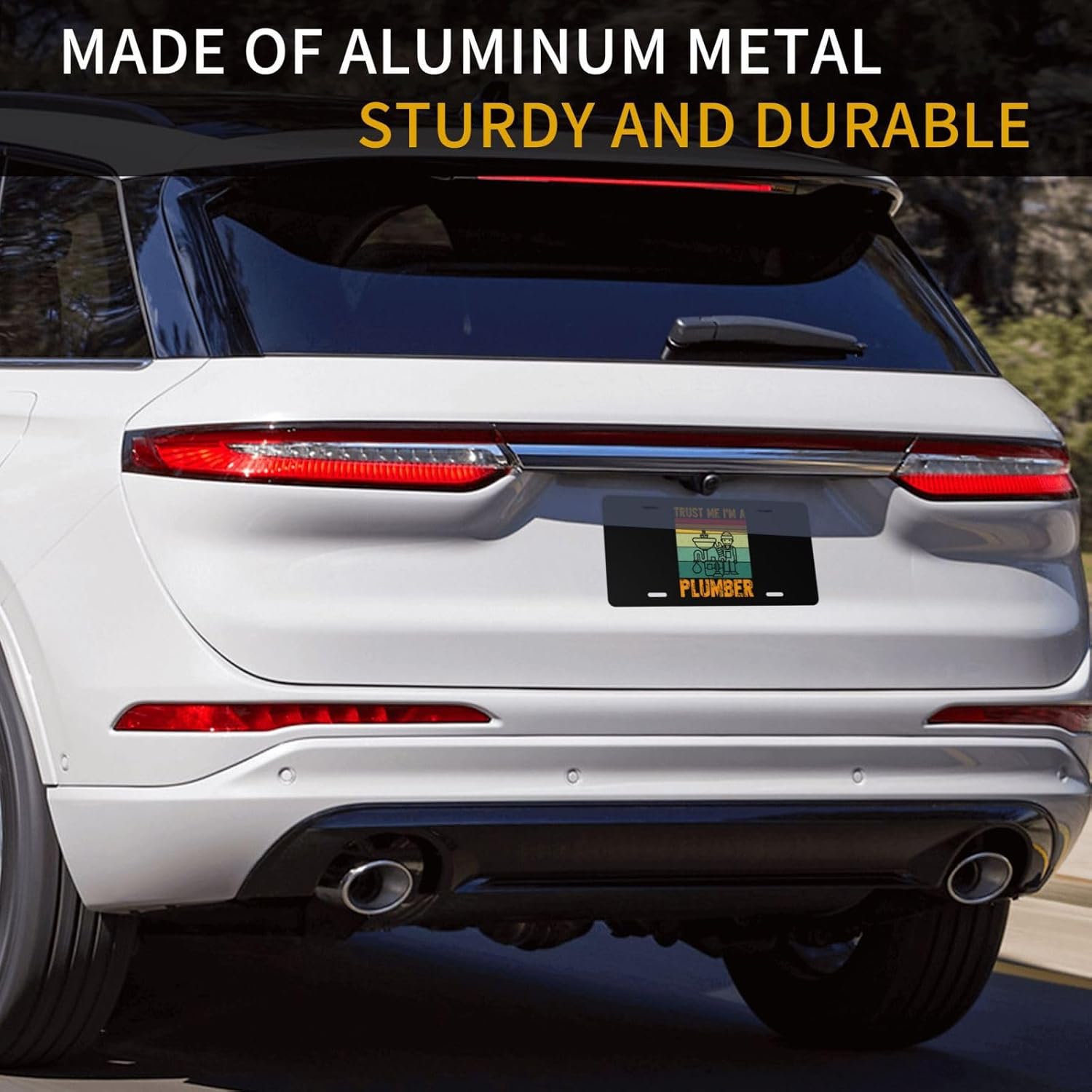 Trust Me I m A Plumber – Cubierta para placa de matrícula de automóvil, versión gruesa de la cubierta decorativa para placa delantera de automóvil,
