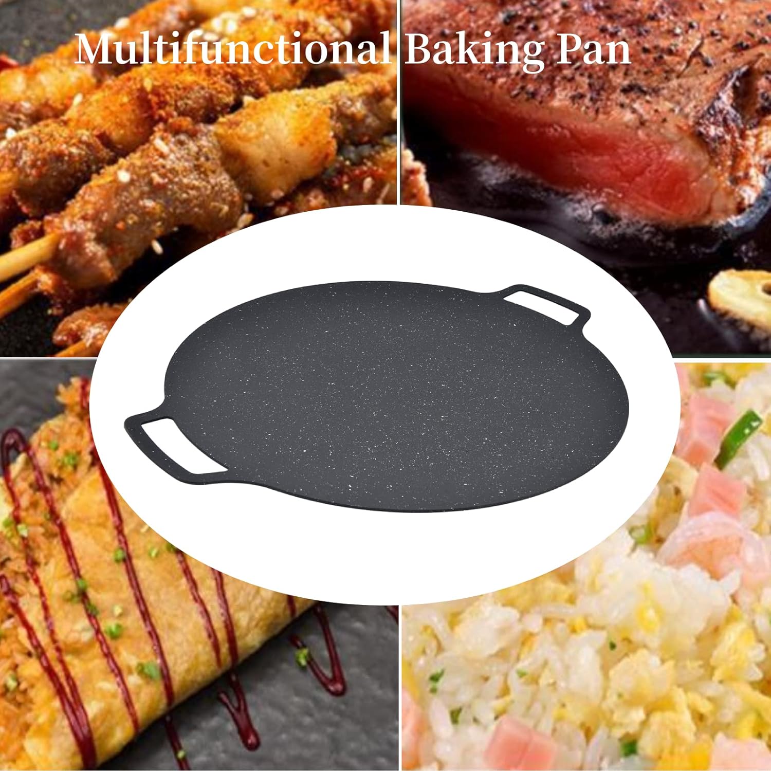 Parrilla coreana para barbacoa, buen aislamiento, resistente al calor, sartén sólida antiadherente para fiestas interiores y exteriores para acampar