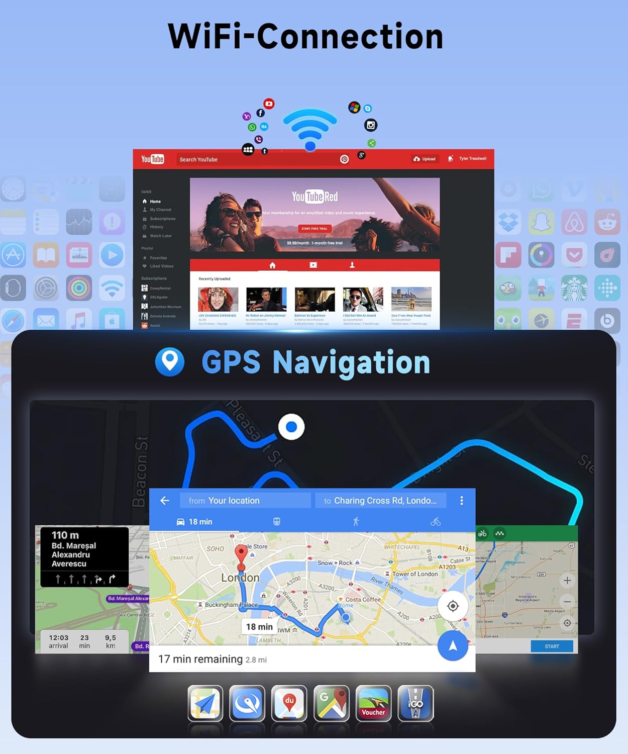 2G 64G para Mercedes Benz W164 X164 ML350 ML500 ML280 GL320 GL350 GL450 2005-2011 Android estéreo de coche con Apple Carplay, pantalla táctil de 9