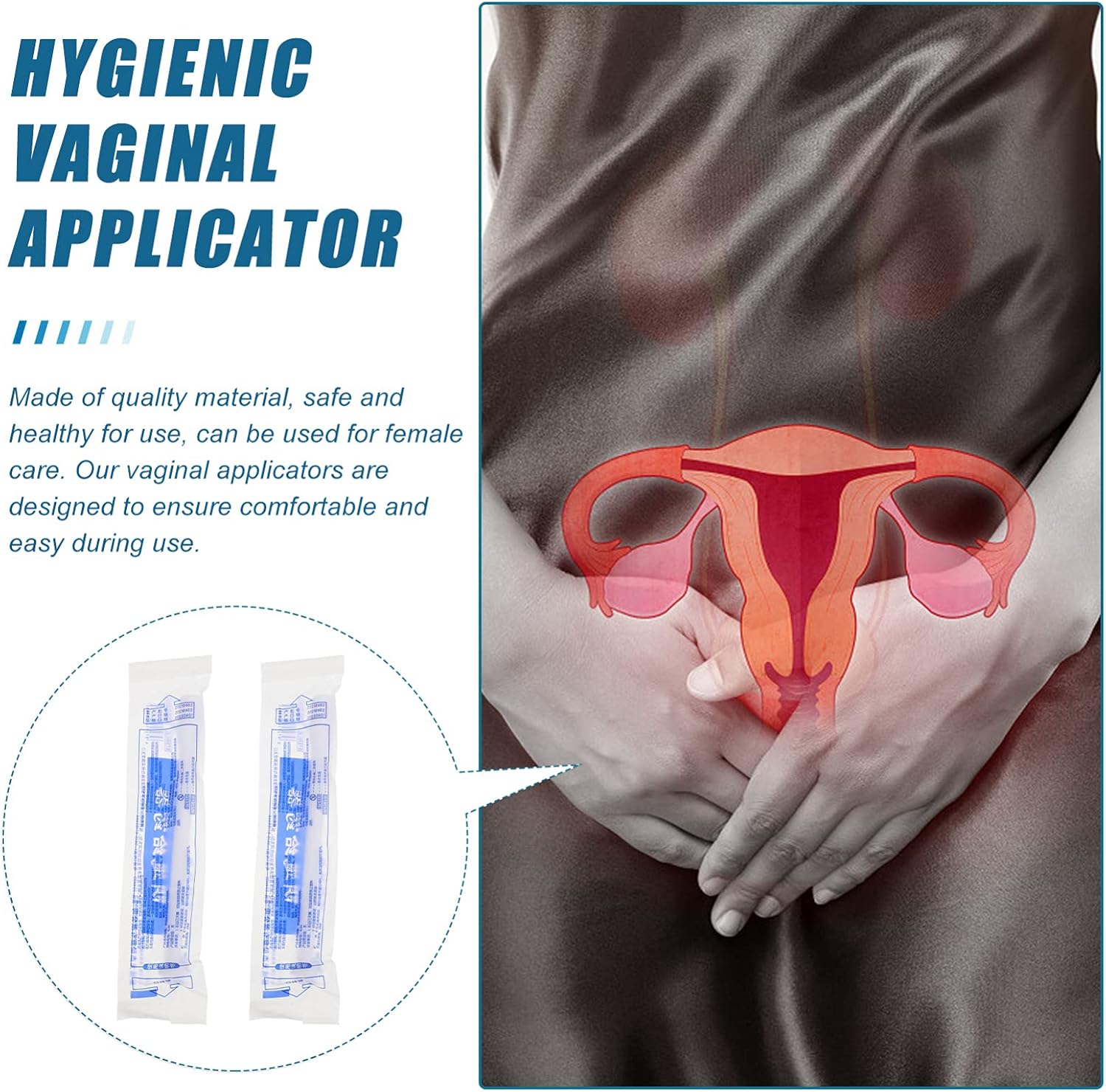 Healifty Aplicador de gel vaginal, 10 aplicadores de crema vaginal desechables, aplicadores de inyectores roscados higiénicos, lubricante