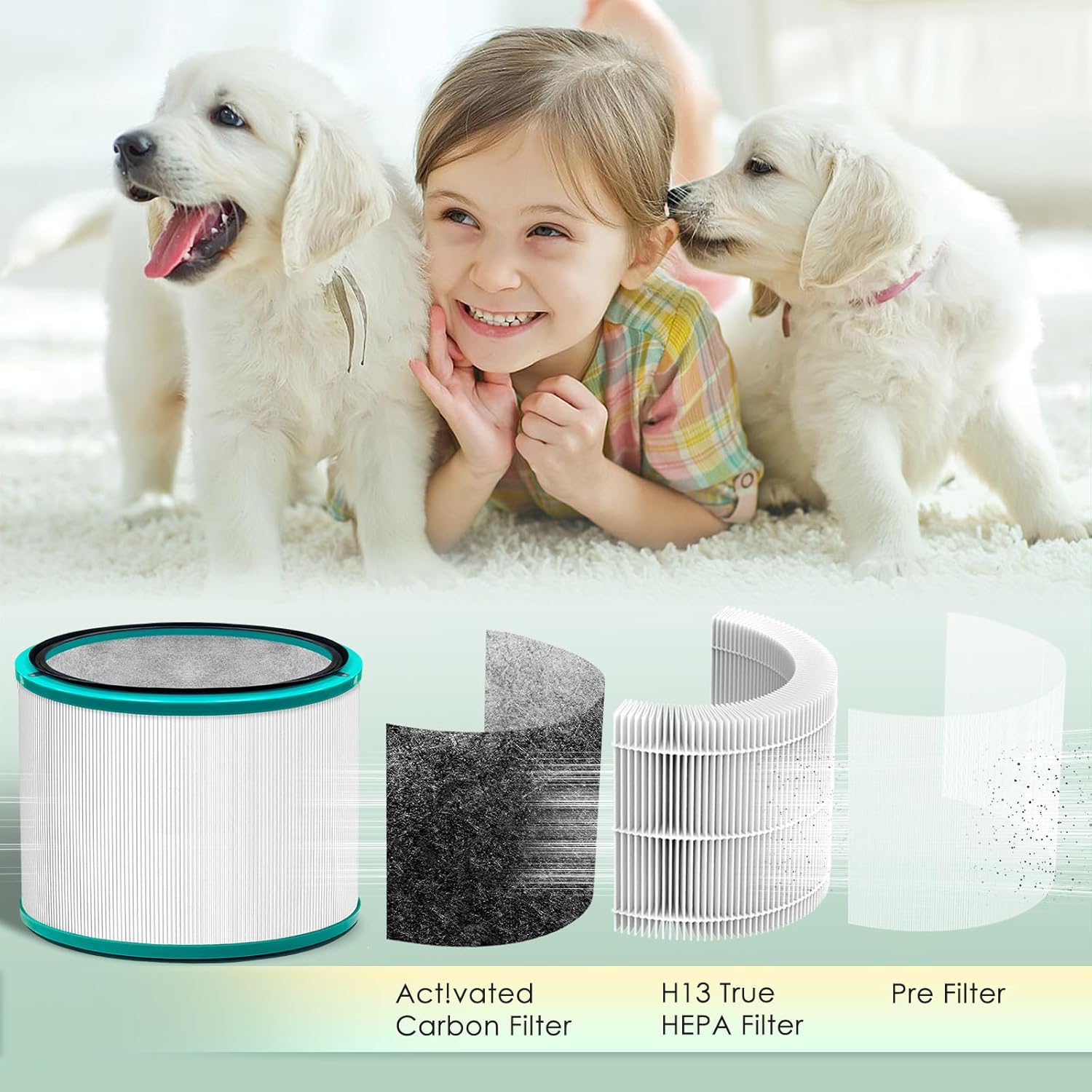 Filtro HP01 compatible con Dyson purificador de aire de repuesto para HP01 HP02 HP03 DP01 DP02 DP03 Pure Hot Cool Link Purificador de aire de