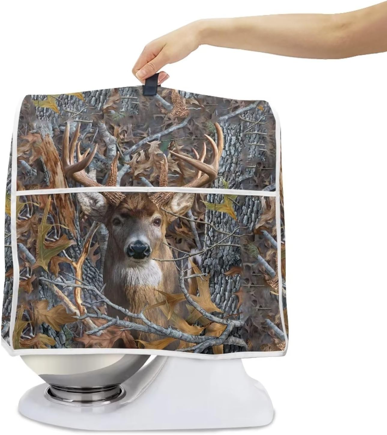 Camo Deer – Funda para batidora de pie compatible con mezclador de cocina de 4.5 a 5 cuartos de galón, fundas lavables a prueba de polvo para todos