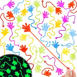 Shindel 120 manos adhesivas con purpurina, juguetes elásticos para manos pegajosas, pequeños dedos pegajosos brillantes a granel para huevos de Shindel 120 manos adhesivas con purpurina, juguetes elásticos para manos pegajosas, pequeños dedos pegajosos brillantes a granel para huevos de