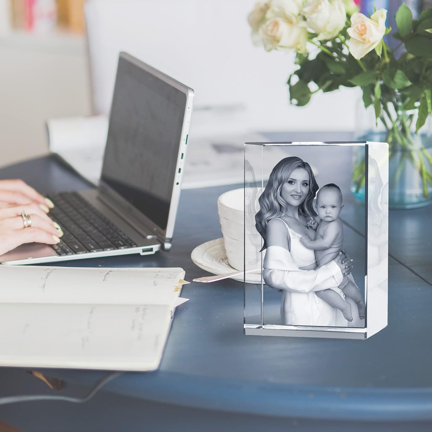 OARSE Imagen de cristal personalizada con fotos de cristal 3D en cubos de vidrio personalizada 3D grabado grabado grabado de cristal imágenes de