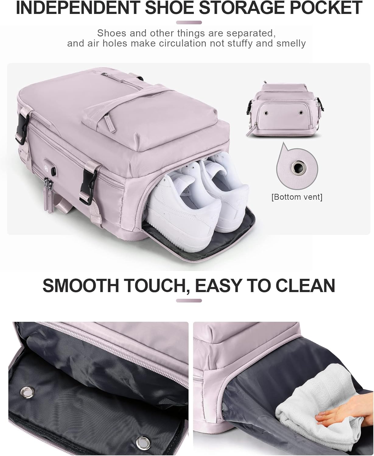 VGCUB Mochila grande de viaje para trabajo, negocios, mochila para computadora portátil aprobada para vuelo, para mujeres y hombres, mochila de