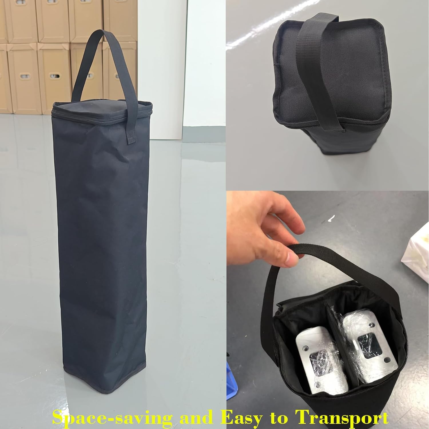 Máquina portátil para estación de selfies para iPad con bolsas portátiles (blanco + bolsa)